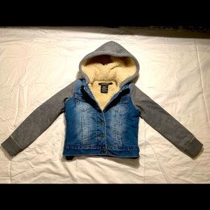 Vigoss Jeans Sherpa-Lined Hooded Jacket